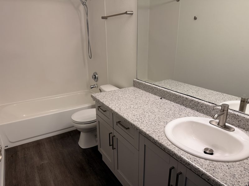 Bathroom cleaned and sanitized during a move-in clean by Ultimate Cleaning Service