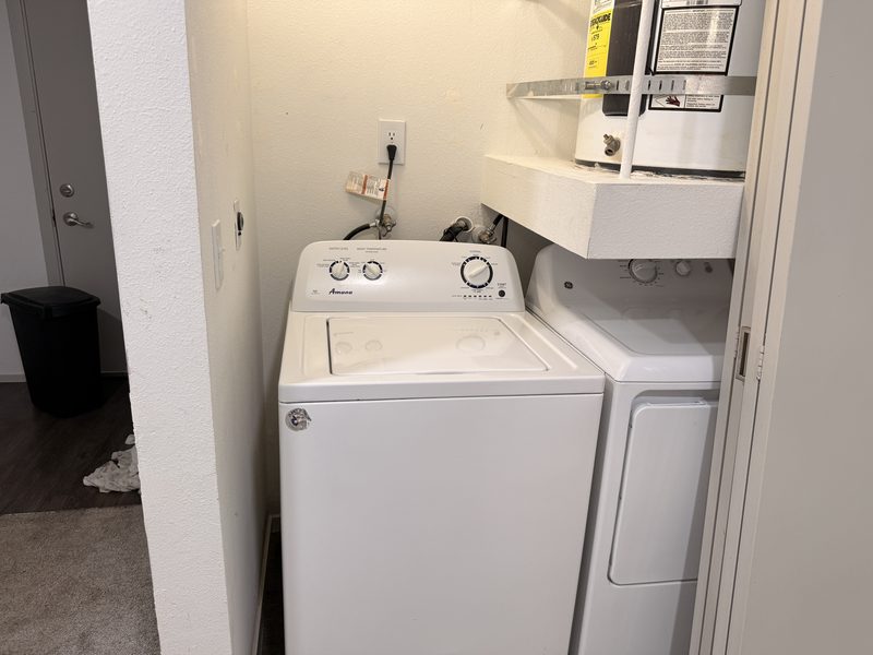 Laundry closet cleaned during a move-out clean by Ultimate Cleaning Service